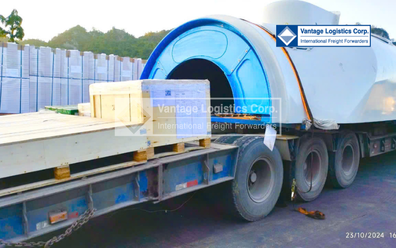 Hoàn Tất Giao Hàng Vỏ Tuabin Điện Gió Đến Công Trường Bạc Liêu Qua Cửa Khẩu Hữu Nghị
