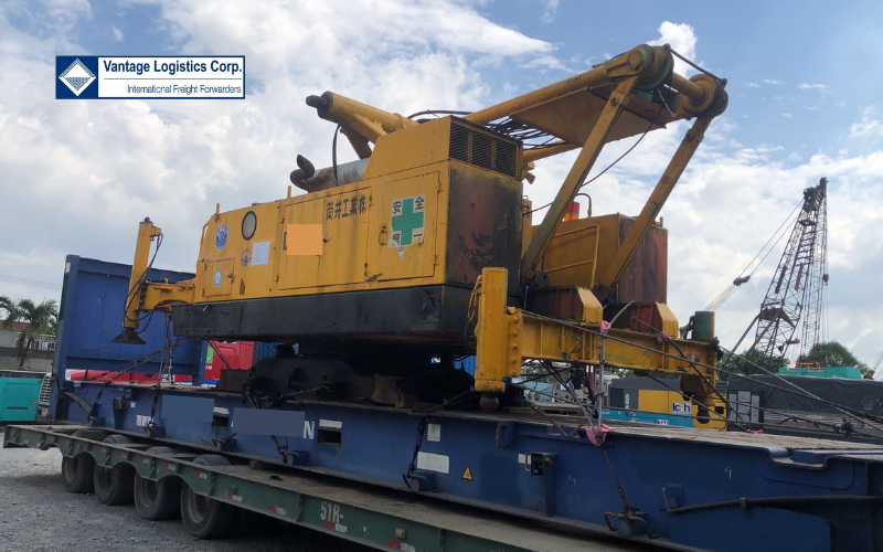 Temporary export of construction machinery for Atran Bridge Construction Project in Myanmar