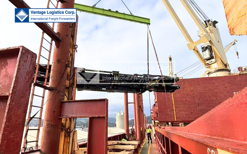 Continued Mobilization of 32,000 DWT Chartered Vessel to Successfully Transport Equipment for Flat Top Wagons Project from Indonesia to New Zealand Continued Mobilization of 32,000 DWT Chartered Vessel to Successfully Transport Equipment for Flat Top Wagons Project from Indonesia to New Zealand